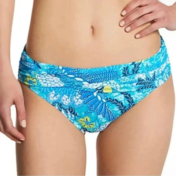 Bleu Rod Beattie Talk Sliding Triangle Bikini Top Sarong Hipster Bottom Size 14 - Picture 5 of 10